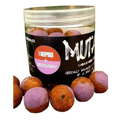 G.b.u. vyvážené boilies mutant biopro švestka chilli 130 g - 24 mm