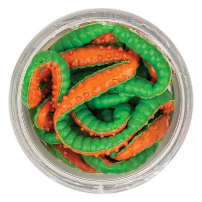 Berkley gumová nástraha powerbait power honey worm 2,5 cm 55 ks green orange