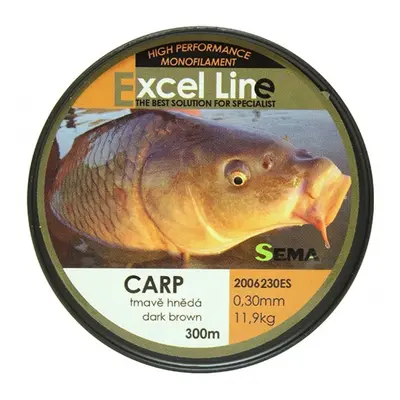 Sema vlasec excel carp 300 m hnědá-průměr 0,25 mm / nosnost 8,4 kg