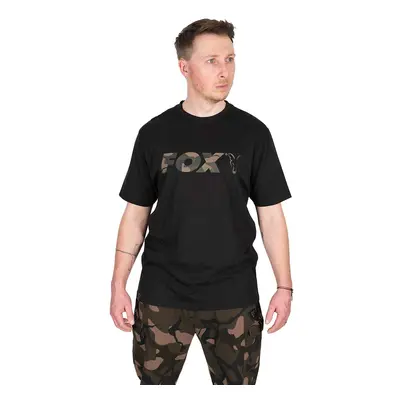 Fox tričko black camo logo t-shirt - s