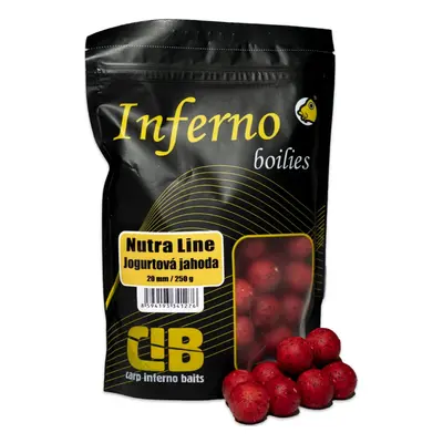 Carp inferno boilies nutra line jogurtová jahoda - 250 g 20 mm