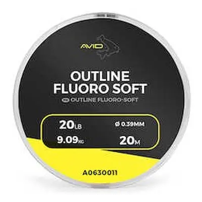 Avid carp návazcový fluorocarbon outline fluoro-soft 20m - 0.32 mm 15 lb/6.81 kg