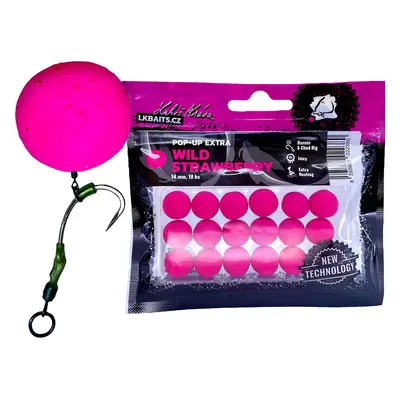 Lk baits plovoucí boilie pop-up extra wild strawberry - 18 mm 14 ks