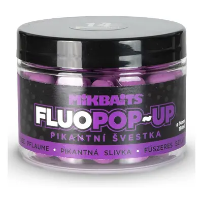 Mikbaits plovoucí boilie fluo pikantní švestka 150 ml - 14 mm