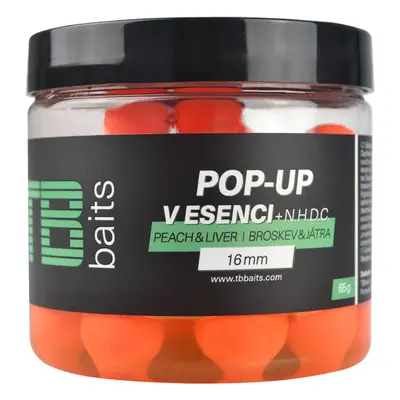 Tb baits plovoucí boilie pop-up orange peach liver + nhdc 65 g 16 mm