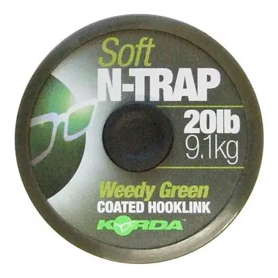 Korda návazcová šňůrka n-trap soft green 20 m - nosnost 15 lb / 6,8 kg