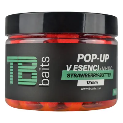 Tb baits plovoucí boilie pop-up strawberry butter + nhdc 65 g-16 mm