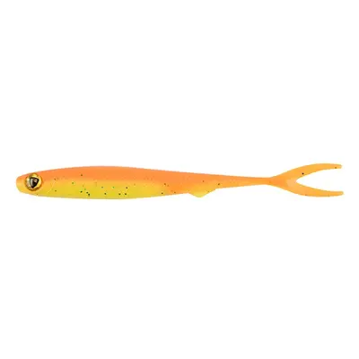 Fox rage gumová nástraha slick finesse super soft uv orange chartreuse - 16 cm