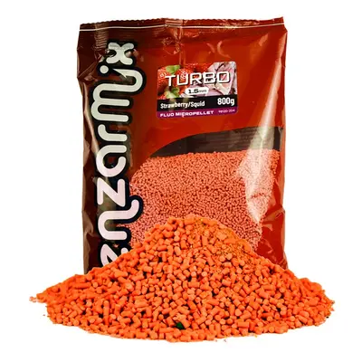 Benzar mix pelety fluo turbo pellet 800 g 1,6 mm - jahoda squid