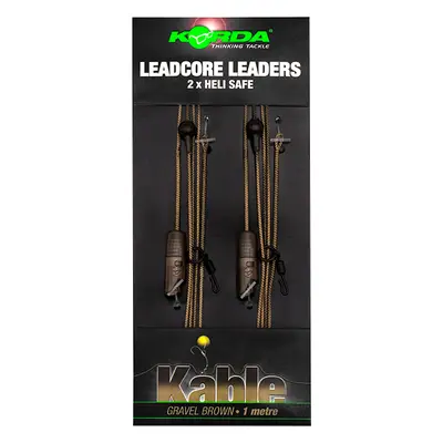 Korda olověná montáž leadcore leader heli safe 1 m 2 ks - gravel