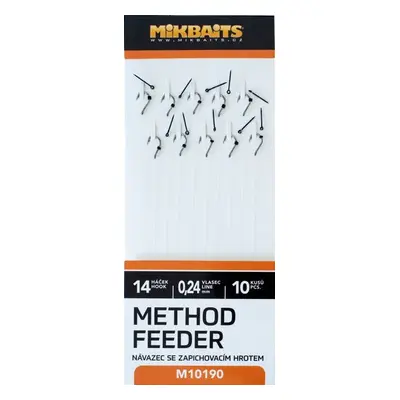 Mikbaits method feeder návazce se zapichovacím hrotem 10ks - velikost 14