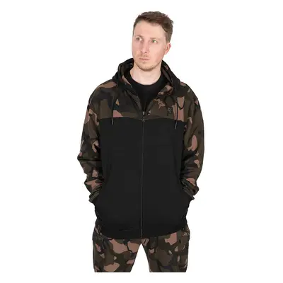 Fox mikina lw black camo split zip hoody - xxxl