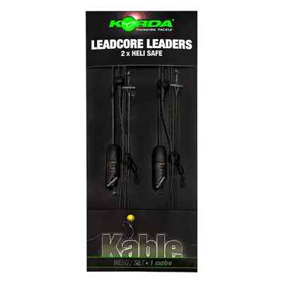 Korda olověná montáž leadcore leader heli safe 1 m 2 ks - weed