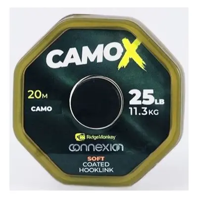 Ridgemonkey šňůrka connexion camox soft coated hooklink 20 m - 35 lb