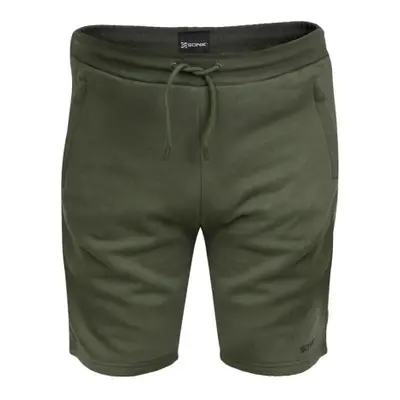 Sonik kraťasy green fleece shorts - xl