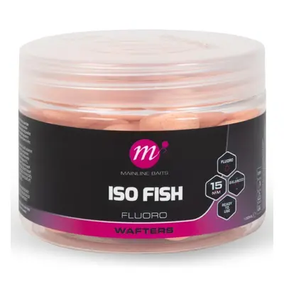 Mainline vyvážené boilie fluoro wafters iso fish 150 ml 15 mm - pink