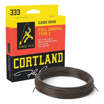 Cortland muškařská šňůra 333 classic full sinking type 3 brown fresh salt 90 ft - wf6s