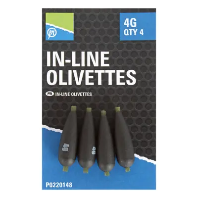 Preston innovations olůvka inline olivettes 4 ks - 1 g