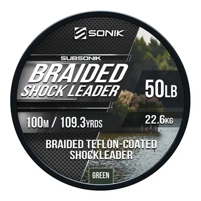 Sonik šňůra braided shock leader green 50 m 50 lb 22,6 kg