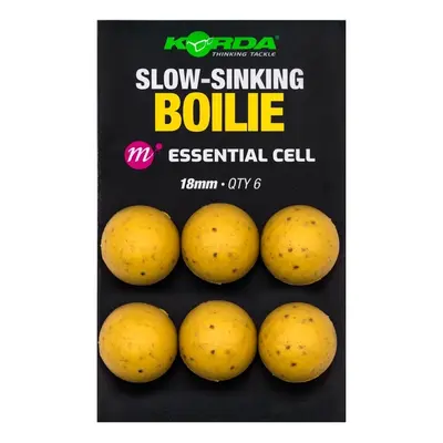 Korda plastic wafter slow-sinking boilie essential cell - 18 mm 6 ks