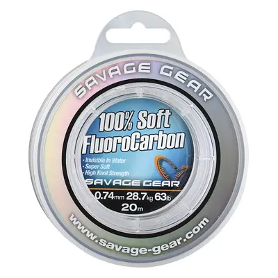 Savage gear florocarbon soft fluoro carbon 15 m - průměr 1,0 mm / nosnost 50,5 kg