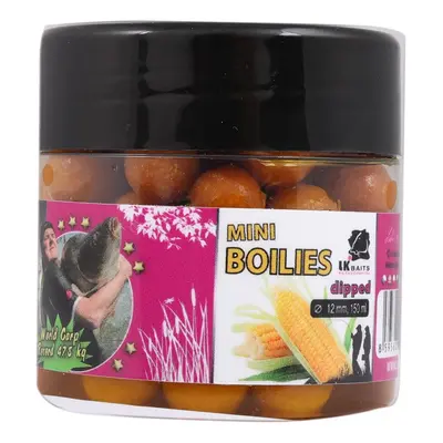 Lk baits mini boilies in dip world record carp corn 12 mm 150 ml