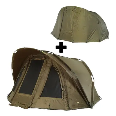 Giants fishing bivak gaube bivvy 2 man + druhý plášť gaube 2 man overwrap