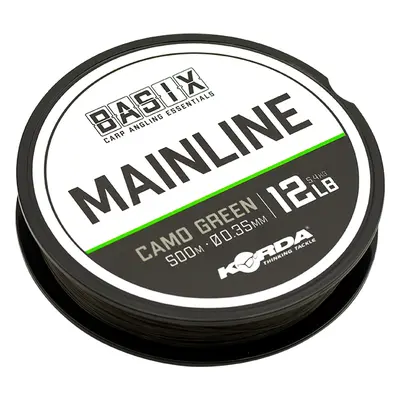 Korda vlasec basix main line camo green 500 m - 0,35 mm 5,4 kg