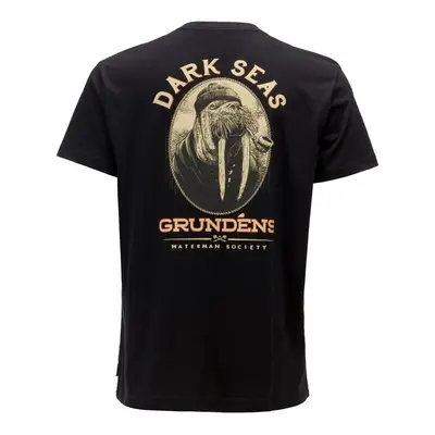 Grundéns tričko dark seas x grundens seaworthy ss t-shirt black - s