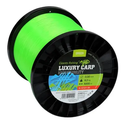 Giants fishing vlasec luxury carp high visibility green - průměr 0,30 mm / nosnost 9,3 kg / návi