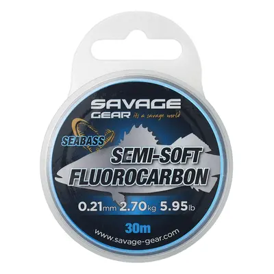 Savage gear fluorocarbon semi soft seabass clear 30 m - 0,21 mm 2,7 kg