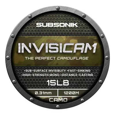 Sonik vlasec subsonik invisicam snag leader camo 100 m - 0,55 mm 45 lb