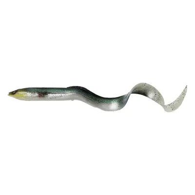 Savage gear gumová nástraha 3d real eel bulk green silver - 20 cm 27 g