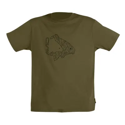 Avid carp tričko icon t-shirt khaki - xxl