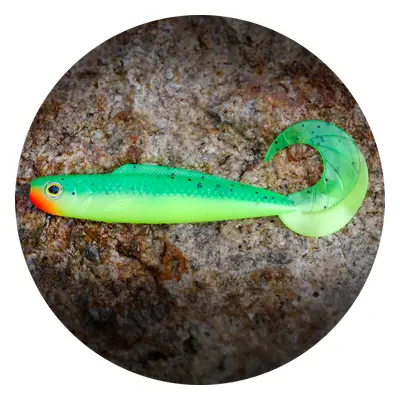 Redbass gumová nástraha twister kixter fluo green rh uv - xxl 200 mm 50,7 g