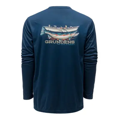 Grundéns funkční uv triko drift boat ls tech tee blue abyss - m