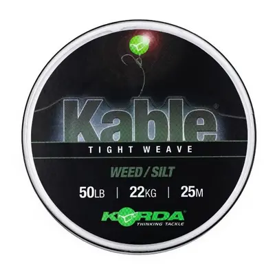 Korda olověná šňůra kable tight weave 7 m - weed/silt