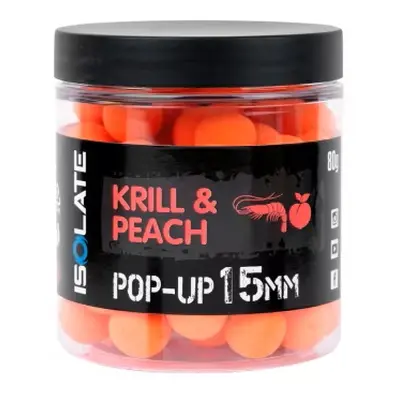 Shimano plovoucí boilie isolate pop-up krill peach 80 g 15 mm fluoro orange