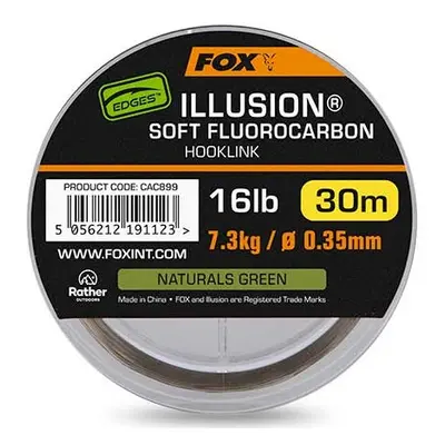 Fox fluorocarbon edges illusion soft hooklink naturals green 30 m - 0,35 mm 7,3 kg