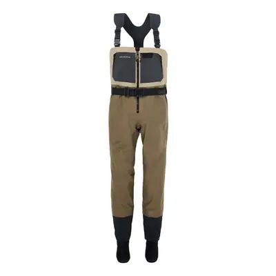 Grundéns prsačky men´s boundary zip stockingfoot wader stone/otter - medium 42-44,5