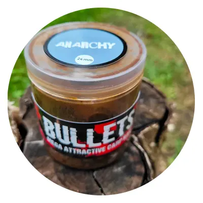 G.b.u. dipované boilies bullets anarchy 200 g - 24 mm