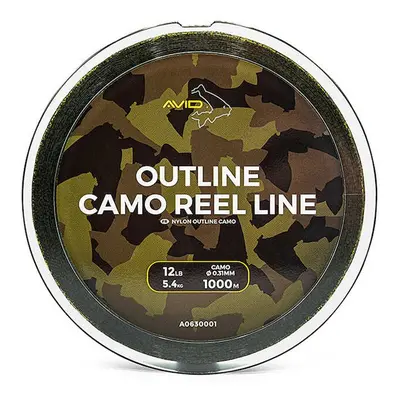 Avid carp vlasec outline camo reel line - 1000 m 0,31 mm 5,4 kg 12 lb