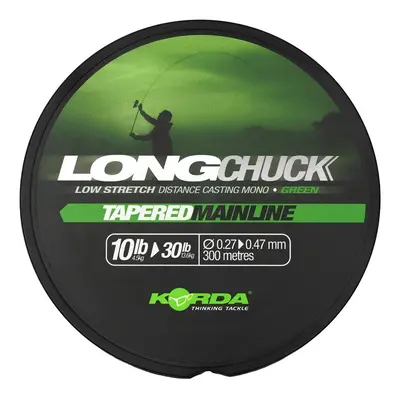 Korda ujímaný vlasec longchuck tapered mainline green - 0,27-0,47 mm 10-30 lb