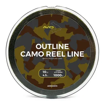 Avid carp vlasec outline camo reel line - 1000 m 0,28 mm 4,5 kg 10 lb