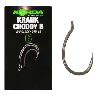 Korda háčky krank choddy hook barbless - velikost 8