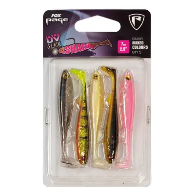 Fox rage gumová nástraha slick shad uv mixed colour packs 4 ks-délka 11 cm