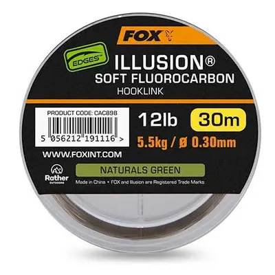 Fox fluorocarbon edges illusion soft hooklink naturals green 30 m - 0,30 mm 5,5 kg