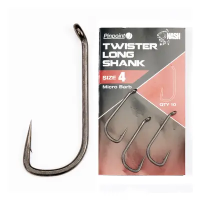 Nash háčky twister long shank micro barbed 10 ks-velikost 2