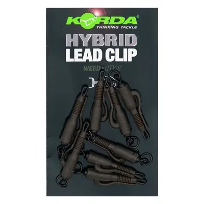 Korda závěsky hybrid lead clips 8 ks - weed