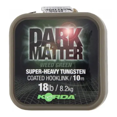 Korda návazcová šňůrka dark matter tungsten coated braid weed green 10 m-průměr 25 lb / nosnost 